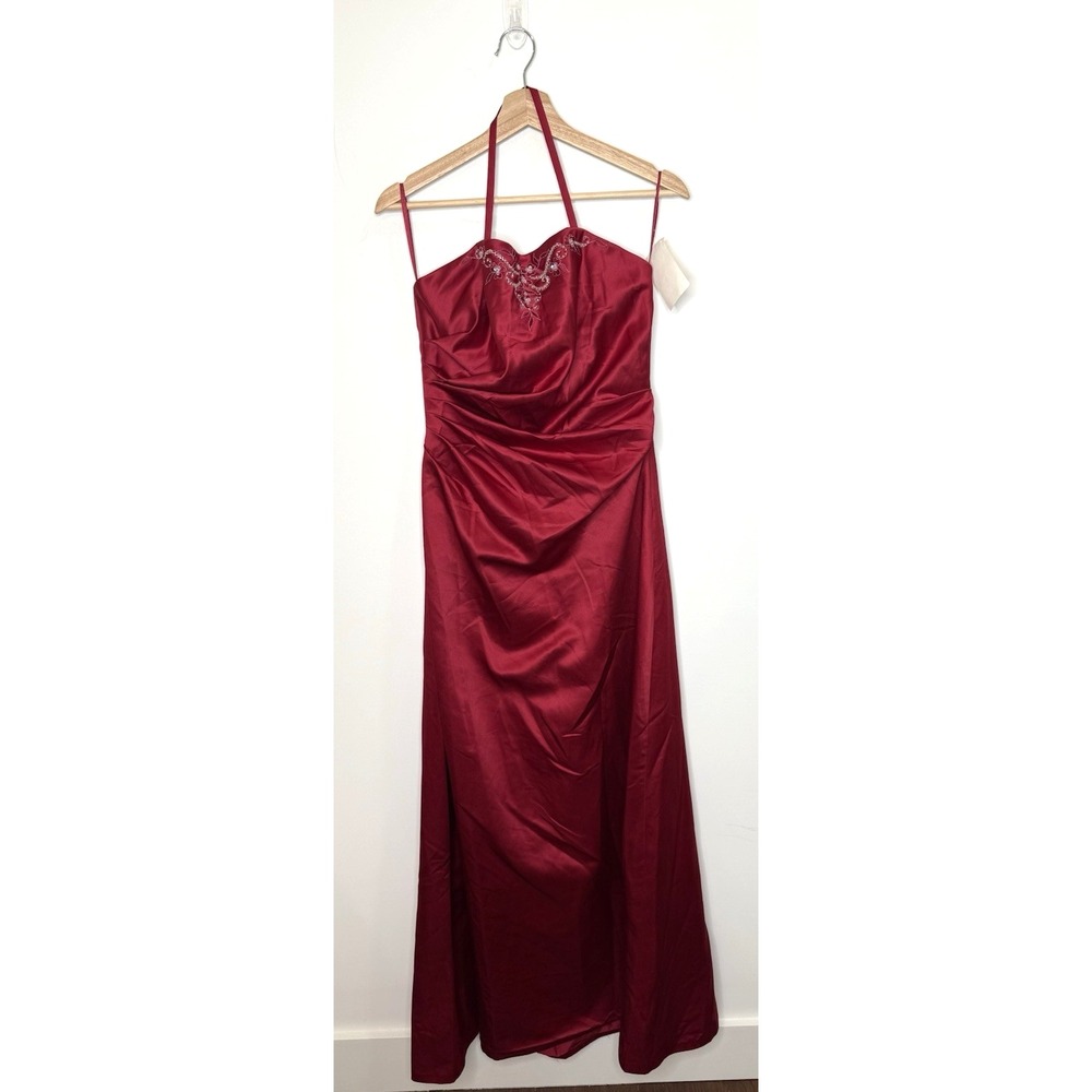 Vintage Y2k Red Prom Dress 10 Beaded Maxi Whimsigoth Fairy‎ NWT Deadstock Vamp